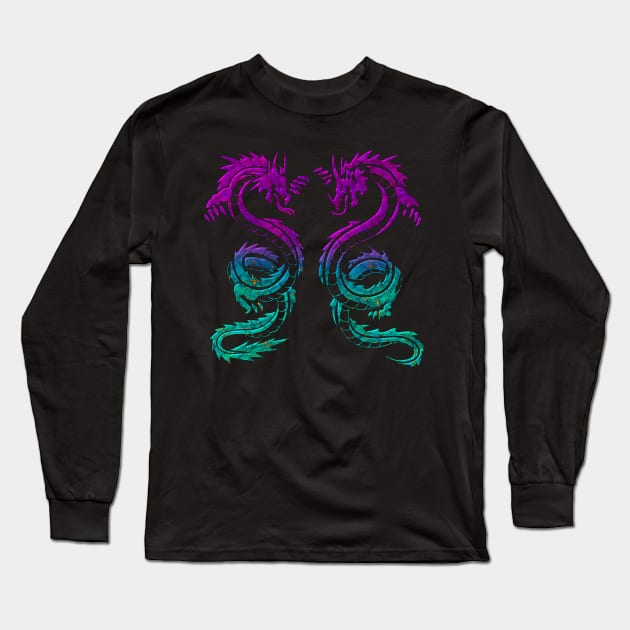 Dueling Dragons - Game On! Long Sleeve T-Shirt by Artizan